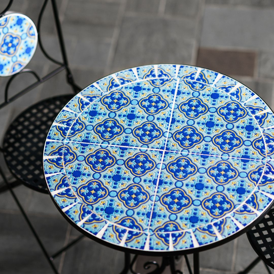 Mosaic Bistro Set of 3 – Blue/Green